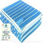 3er-Pack Bambus Reinigungstücher blau-weiß gestreift, für nachhaltig Bad reinigen