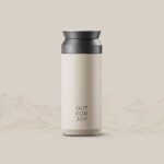 OUT FOR JOY Edelstahl Thermobecher 350ml | Kaffeebecher to go | auslaufsicher, doppelwandig isoliert | Coffee to go und Tee to go - Travel Tumbler | hält 4h heiß / 8h kalt (Ivory Beige) Marke: OUT FOR JOY