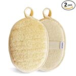 Das Bild zeigt zwei Luffa-Schwämme mit Schlaufe