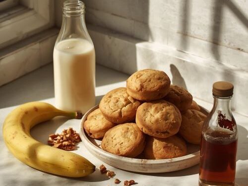 Nachhaltige Bananenbrot-Minis aus reifen Bananen, Haferflocken und Nüssen als süßer Snack ohne raffinierten Zucker.