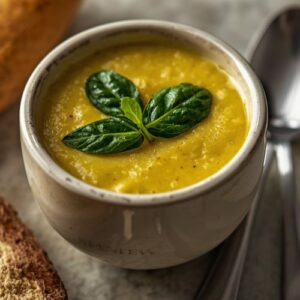 Nachhaltiges Mittagessen: Cremige Kartoffel-Spinat-Suppe
