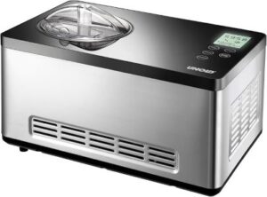 UNOLD Eismaschine Gusto aus Edelstahl mit Kompressor – nachhaltige Eismaschine für cremiges Eis, Frozen Yogurt und Sorbets.